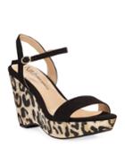 Metallic Leopard Wedge