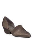 Hilly Easy Metallic Leather Demi-wedge Pumps