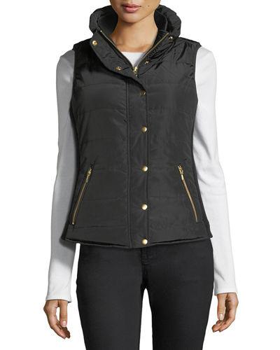 Stand-collar Puffer Vest