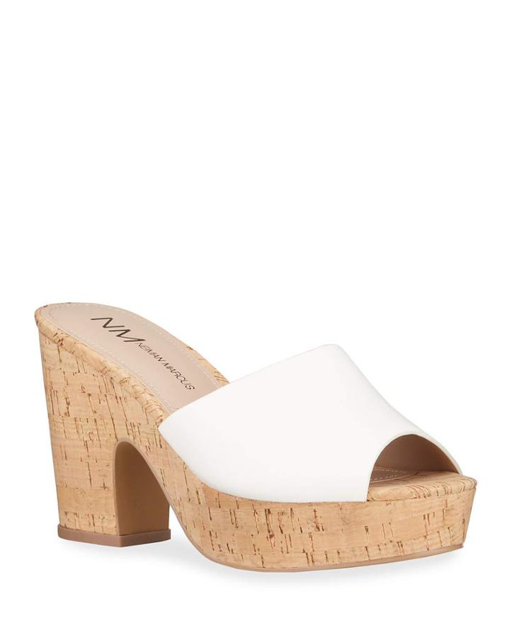 Daki Faux Leather Cork Platform