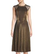 Copper Metallic Midi