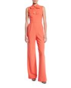 Carolina Wide-leg Jumpsuit W/ Neck Tie