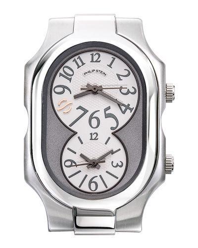 Large Signature Watch Head, Gray/white