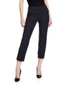 Straight-leg Cotton-stretch Pants