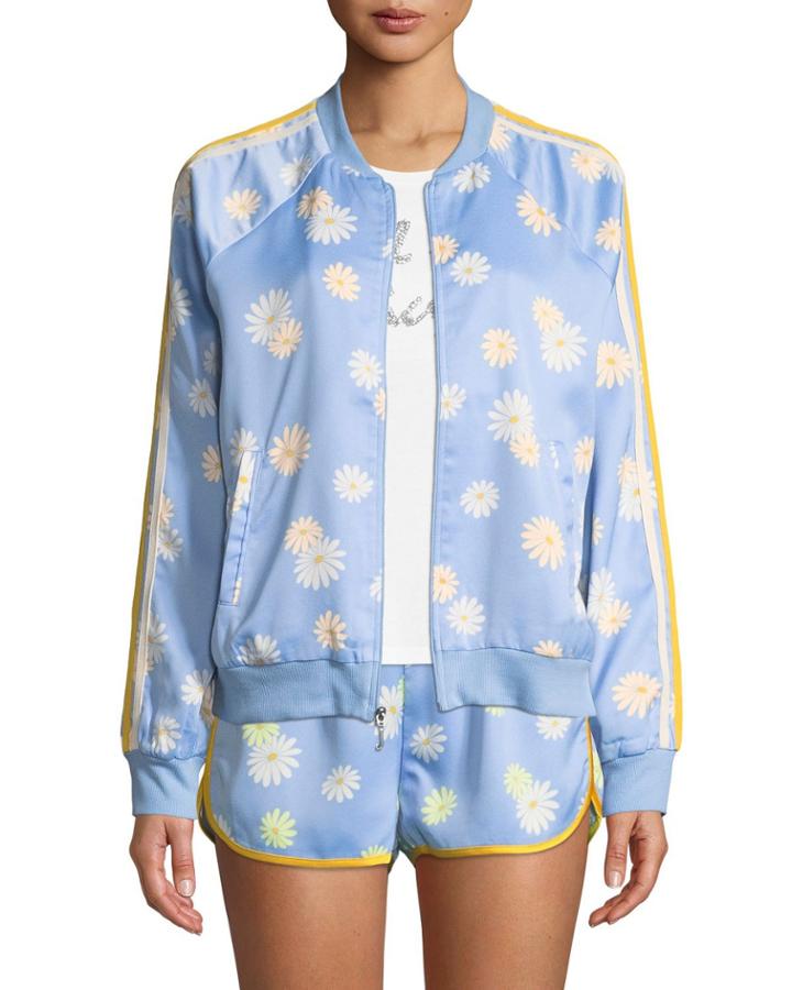 Daisy Satin Bomber Jacket