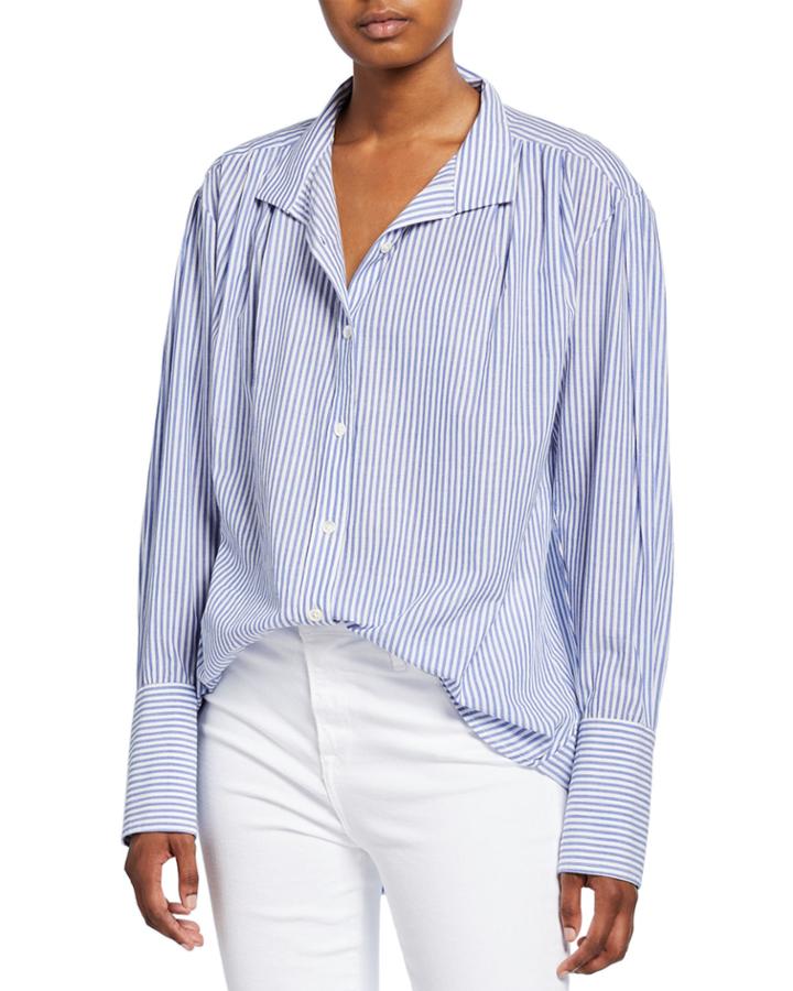 Pleated Clean-collared