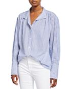 Pleated Clean-collared