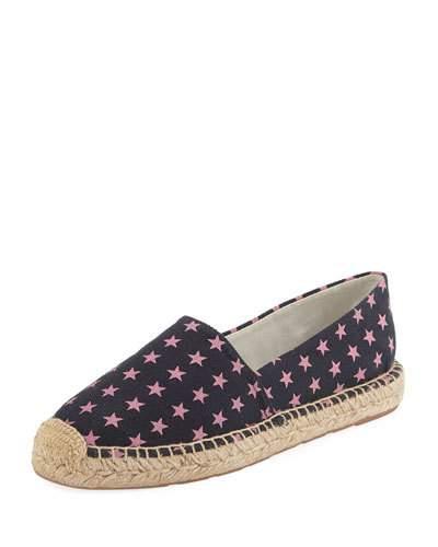 Verona Stars Fabric Espadrille, Pink/blue