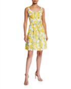 The Carrot Lemon Print Eyelet Dress