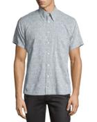 Floral Short-sleeve Oxford