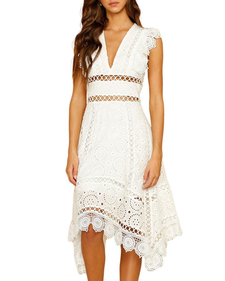 Euphoria Cutout Crochet A-line Dress