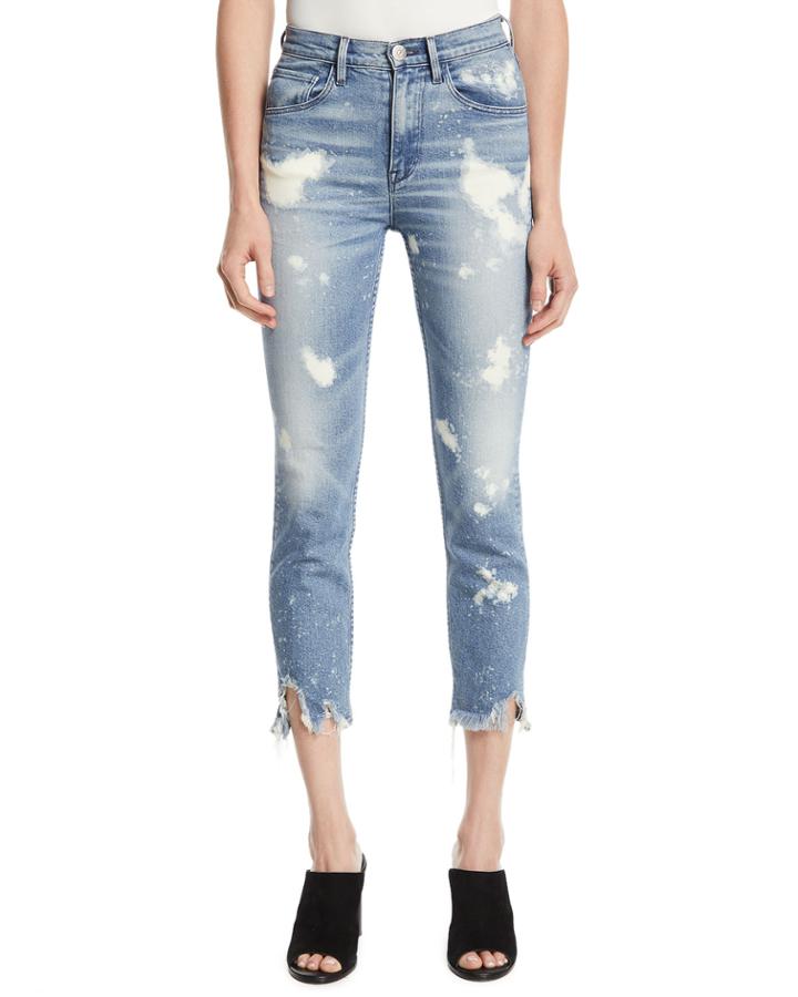 W4 Colette Slim Crop Bleached Jeans