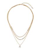 3-layer Mini Crystal Horn Necklace