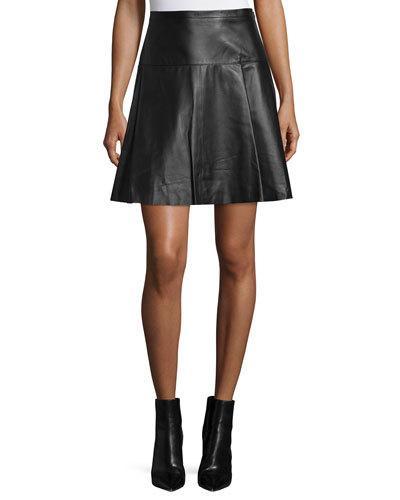 Flared Leather Mini