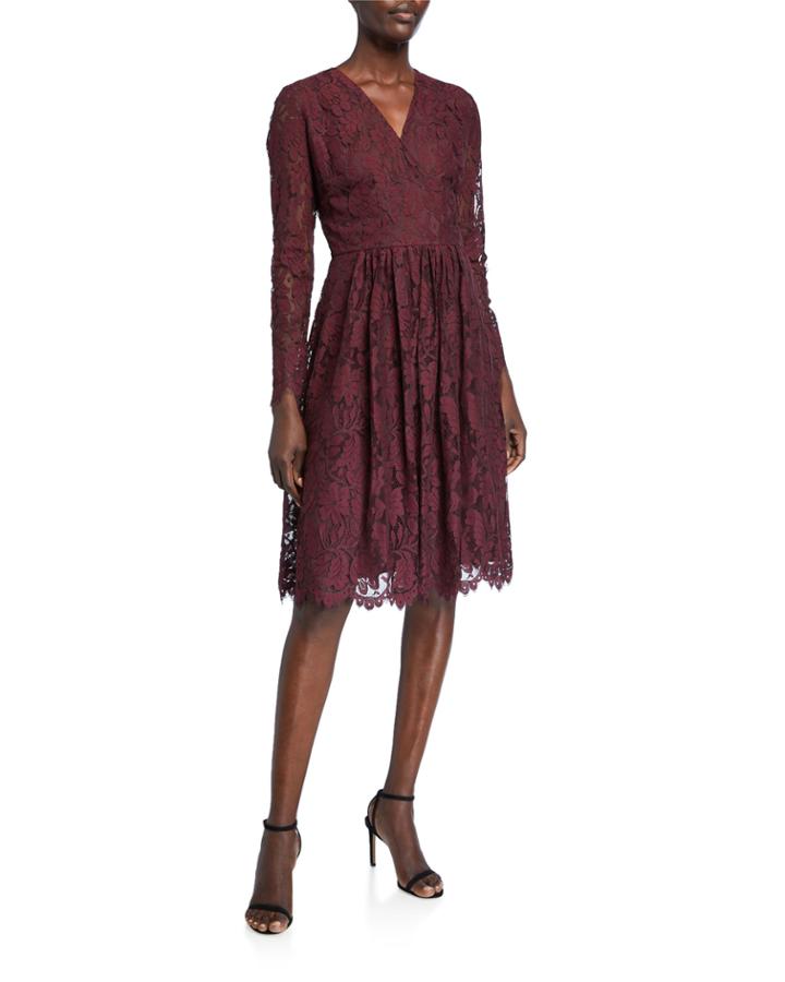 Long-sleeve Fit & Flare Dress