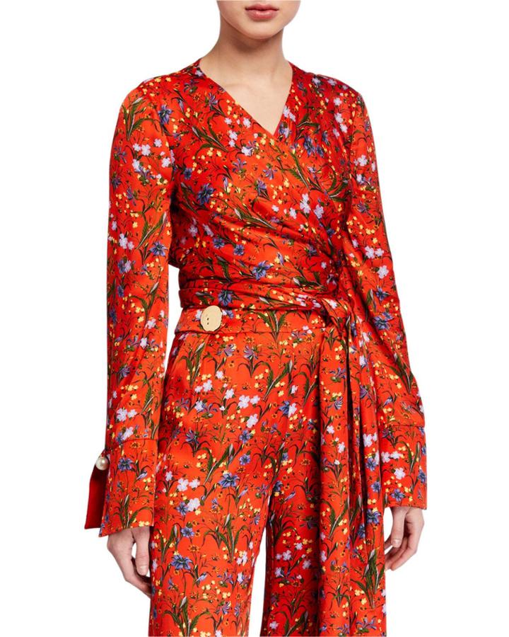 Alena Long-sleeve Wrap Top