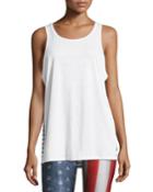 Stars And Stripes Muscle Tank, White