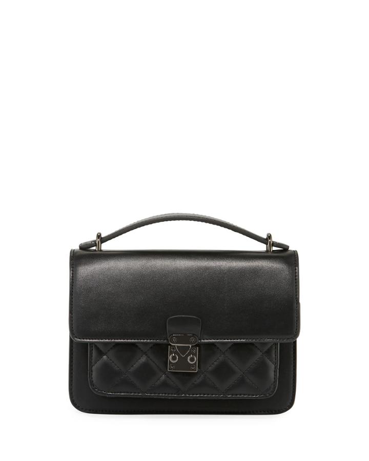 Reese Diamond Quilt Leather Top-handle