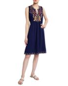 Salome Embroidered Tank Dress