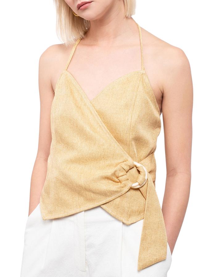Halter-neck Wrap Top