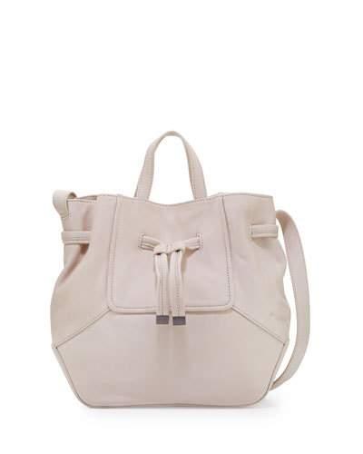 Anna Leather Drawstring Bucket Bag,