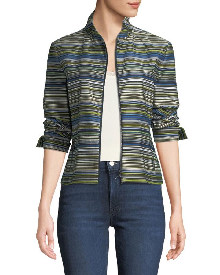 Zip-front Jacquard