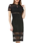 Graphic Lace Illusion Dress