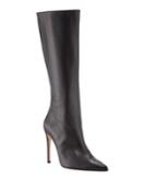 Porto Leather Stiletto Knee Boots