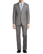 Solid Wool Two-piece Suit,