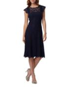 Flutter Cap-sleeve Lace Illusion Dress