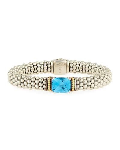 Prism Blue Topaz Rope Bracelet