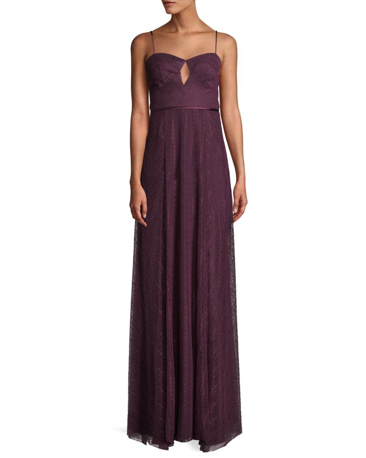 Eliza Lace Slip Gown W/ Cutout Front