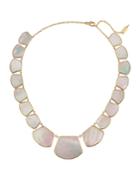 18k Polished Rock Candy Trapezoid Short Necklace In Mother-of-pearl