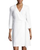 Taryn Solid Wrap Dress, White