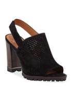 Analise Block-heel Suede Slingback
