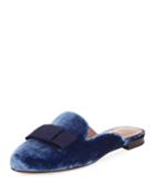 Anya Bow Velvet Flat