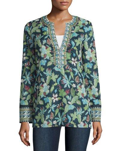 Garden Wisteria Cotton Tunic