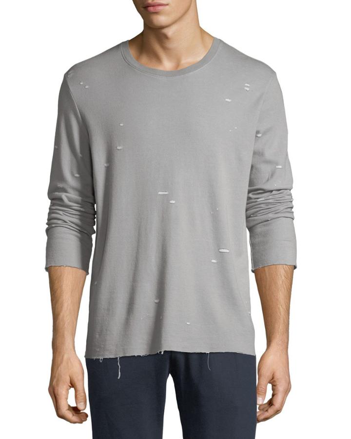 Distressed Jersey Long-sleeve