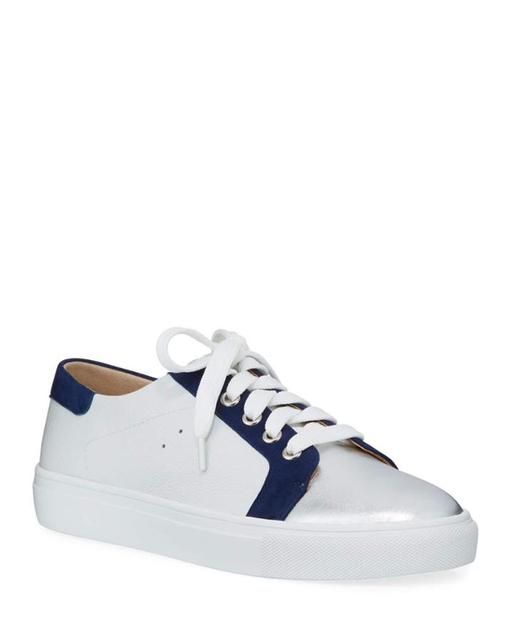 Layla Mixed Leather & Suede Low-top