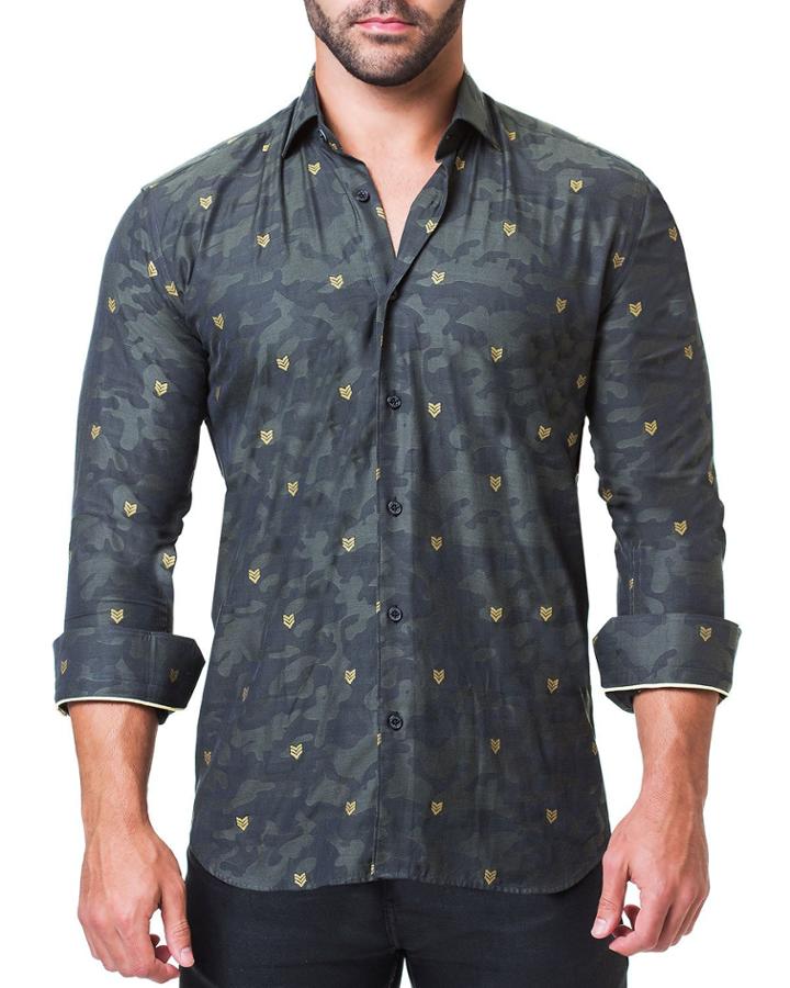 Men's Shaped-fit Fibonacci Army Green
