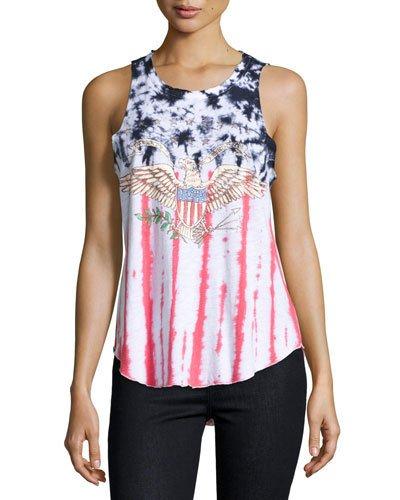 Eagle Graphic Tank, Tie Die