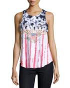 Eagle Graphic Tank, Tie Die
