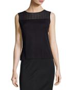 22l Tank Top With Yoke Detail, Navy