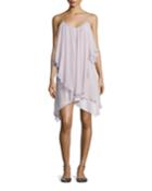 All This & Heaven Too Silk Layered Dress, Antiqued-white