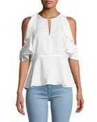 Taylor Cold-shoulder Ruffle Top