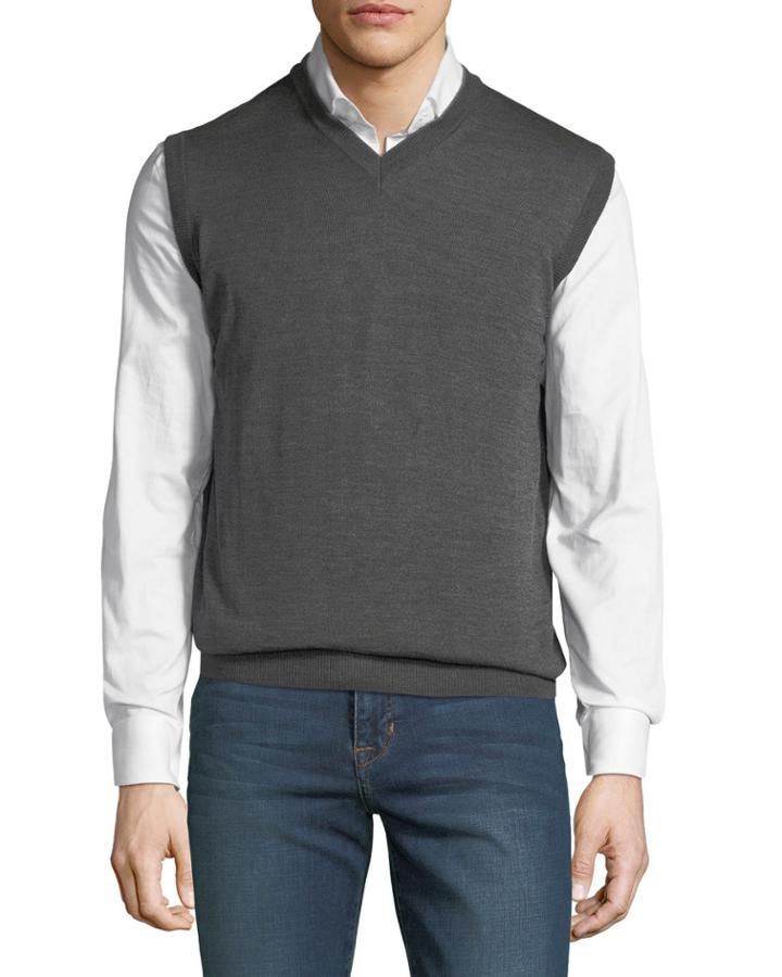 Men's Sleeveless V-neck Vest