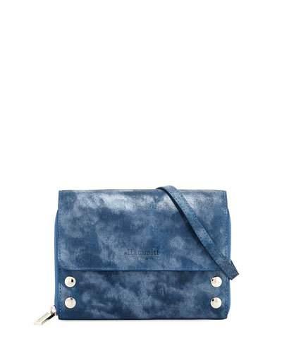 Lucas Metallic Suede Crossbody Bag