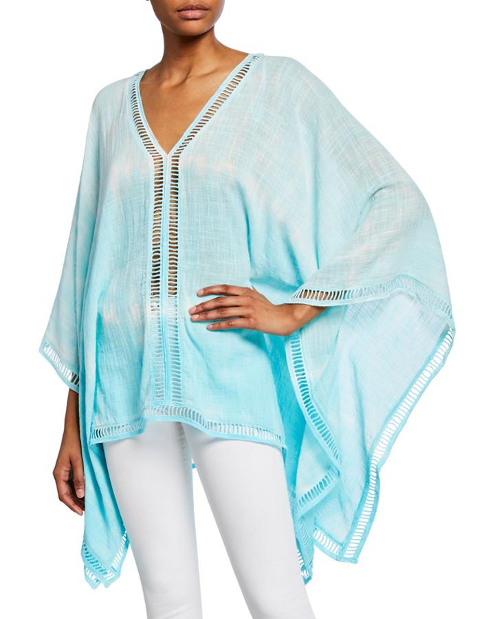 Hael Ladder-stitch Tie-dye Poncho