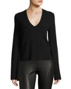 V-neck Bell-sleeve