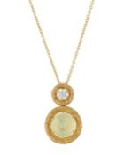18k Yellow Gold Diamond & Apatite Necklace
